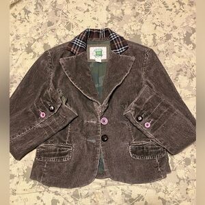 Anthropologie Ett Twa Corduroy Blazer Poet Core Mixed Media Y2K
